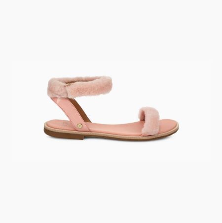 UGG Fluff Springs Patent Orange Sandals for Women (ZVJB82410)